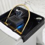 Fonowx Equipo para lavabo de champú, marco de circulación de agua, metal, uso flexible, accesorios profesionales para cama de