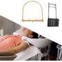 Fonowx Equipo para lavabo de champú, marco de circulación de agua, metal, uso flexible, accesorios profesionales para cama de