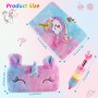 Beihre Diario Secreto Niña, Set de Papelería Unicornio de Peluche con Candados, Bolígrafo y Bolsa de Papelería, Regalos Para