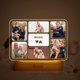 Transparent Gift Lámpara Personalizada con Seis Fotos Mamá. Regalos Día de la Madre. Regalos Originales para Mujer. Regalos para