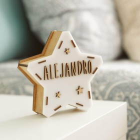 WONDEE Vintiun Mini Lámpara Personalizada Decorativa, Luz Nocturna Infantil Quitamiedos - Cosas/Regalos para Bebés Recién