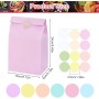 AFASOES 30 Pcs Bolsas de Regalo de Papel 24*13*8 cm Kraft Bolsas Papel Kraft Sin Asas Bolsas Chuches Bolsas Cumpleaños Bolsas