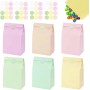 AFASOES 30 Pcs Bolsas de Regalo de Papel 24*13*8 cm Kraft Bolsas Papel Kraft Sin Asas Bolsas Chuches Bolsas Cumpleaños Bolsas
