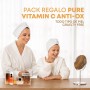 Noche y Día, Pack Regalo Vitamina C, Crema Hidratante Facial 60ml, Serum 30ml, 5 Ampollas 2ml, Tratamiento Antioxidante e