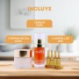 Noche y Día, Pack Regalo Vitamina C, Crema Hidratante Facial 60ml, Serum 30ml, 5 Ampollas 2ml, Tratamiento Antioxidante e