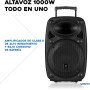Vonyx Verve46 Altavoz Bluetooth Potente 1000w, Altavoz autoamplificado portatil con microfono Karaoke, Bluetooth Speaker USB,