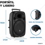 Vonyx Verve46 Altavoz Bluetooth Potente 1000w, Altavoz autoamplificado portatil con microfono Karaoke, Bluetooth Speaker USB,