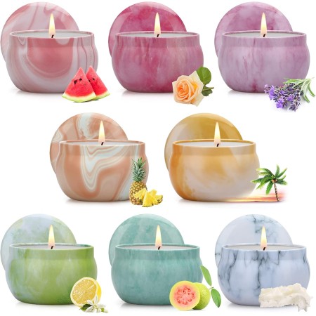 Velas Perfumadas Juego de 12 Piezas, Velas Aromaticas Decorativas, Cera de Soja Natural, Regalos Originales para Mujer, para