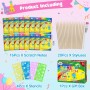 ZMLM 16 Libros Scratch Art para Niños, Regalo Creativo Dibujar de Rascar Kit con 18 Lápices de Madera, 16 Plantillas de Dibujo,