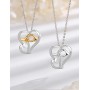 INFUSEU Regalos Para Mamá, Mamá E Hijas Collar Plata Ley 925 Colgante Madre Joyería Regalo Las Hijas