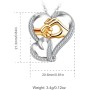 INFUSEU Regalos Para Mamá, Mamá E Hijas Collar Plata Ley 925 Colgante Madre Joyería Regalo Las Hijas