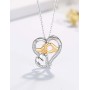INFUSEU Regalos Para Mamá, Mamá E Hijas Collar Plata Ley 925 Colgante Madre Joyería Regalo Las Hijas