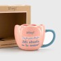 Mr.Wonderful - Taza - Una flor para otra flor, ¡Mi abuela es la mejor! - Taza realizada en cerámica con forma de rosa con