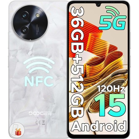 DOOGEE Note 59PRO+ Teléfono Móvil Libres Android 15, 36GB RAM+512GB ROM 2TB Ampliable, 5G Smartphone 6,75 HD+120Hz, Octa Core