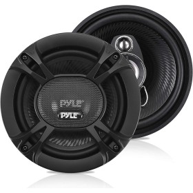 Pyle Par de altavoces estereo, 3 vias, 240W 5x7”, Triaxial, Audio profesional, Coche, Auto, Compatible con montaje en