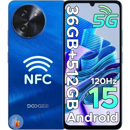 DOOGEE Note 59PRO+ Teléfono Móvil Libres Android 15, 36GB RAM+512GB ROM 2TB Ampliable, 5G Smartphone 6,75 HD+120Hz, Octa Core