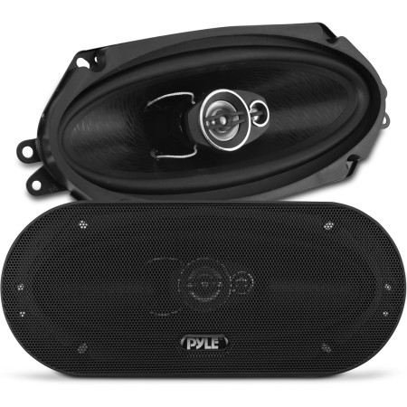 Pyle Par de altavoces estereo, 3 vias, 240W 5x7”, Triaxial, Audio profesional, Coche, Auto, Compatible con montaje en