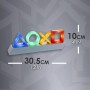 Luz logo PlayStation - Producto oficial, 3 modos de luz, iluminación reactiva al sonido para decoración de juegos u oficina,