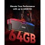 Lexar Ares Gen2 RGB DDR5 RAM 32GB Kit (2x16GB) 6000MHz CL28, PC Memoria 288-Pin UDIMM/Gaming Memoria computadora para Intel XMP