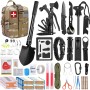 Kit de supervivencia de emergencia y kit de primeros auxilios, equipo de supervivencia profesional con bolsa Molle, para