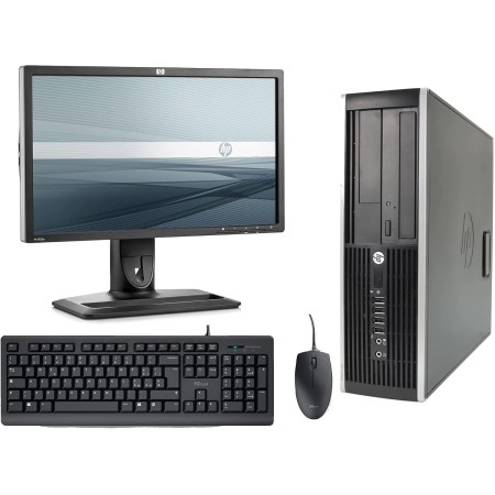 HP Elite 8200 - Ordenador de sobremesa Completo + Pantalla 22 pulgadas(Intel Core I5-2400, 8GB RAM,SSD de 240 GB, DVD, Windows