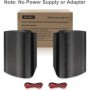 Herdio 2 uds altavoces para interiores y exteriores con cable impermea
