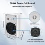 Herdio 2 uds altavoces para interiores y exteriores con cable impermea
