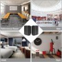 Herdio 2 uds altavoces para interiores y exteriores con cable impermea