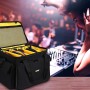 Bolsa de DJ, bolsa organizadora de archivos de cable de DJ con separadores desmontables y parte inferior acolchada, bolsa de