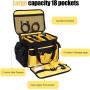 Bolsa de DJ, bolsa organizadora de archivos de cable de DJ con separadores desmontables y parte inferior acolchada, bolsa de