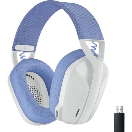 Logitech G G435 Auriculares Inalámbricos LIGHTSPEED para Gaming, Ligeros, micrófono Integrado, Batería de 18 Horas, Compatibles