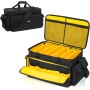 LEFOR·Z Bolsa organizadora de Archivos de Cable para Equipo de DJ, con separadores Desmontables y Parte Inferior Acolchada,