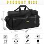 LEFOR·Z Bolsa organizadora de Archivos de Cable para Equipo de DJ, con separadores Desmontables y Parte Inferior Acolchada,
