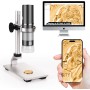Ninyoon Microscopio 4K WiFi con Soporte Profesional 50-1000X Microscopio Digital USB Endoscopio Inalámbrico Cámara HD para