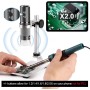 Ninyoon Microscopio 4K WiFi con Soporte Profesional 50-1000X Microscopio Digital USB Endoscopio Inalámbrico Cámara HD para