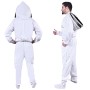 Bee Suit Traje de apicultura profesional de polialgodón de cuerpo completo con sombrero, chaqueta y pantalón protectores, equipo
