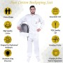 Bee Suit Traje de apicultura profesional de polialgodón de cuerpo completo con sombrero, chaqueta y pantalón protectores, equipo