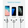 Anker PowerLine II - Cable 3 en 1, Lightning/Tipo C/Micro USB para iPhone, iPad, Huawei, HTC, LG, Samsung Galaxy, Sony Xperia y