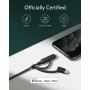 Anker PowerLine II - Cable 3 en 1, Lightning/Tipo C/Micro USB para iPhone, iPad, Huawei, HTC, LG, Samsung Galaxy, Sony Xperia y