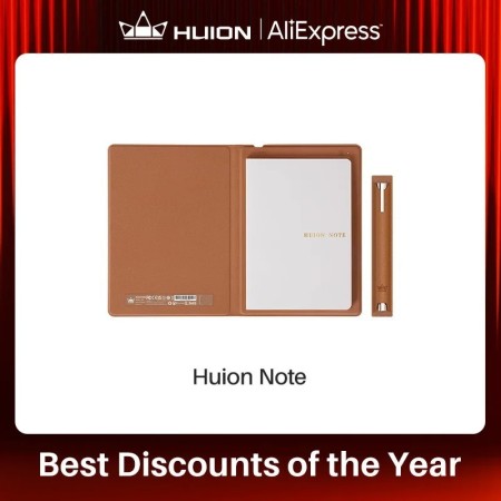 HUION Note-tableta de dibujo Digital 2 en 1 con bolígrafo sin batería,
