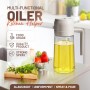 PORTENTUM Pulverizador aceite spray 2 en 1 aceitera spray pulverizador, Botella de vidrio de 500 ml / 17 oz para Freidora de