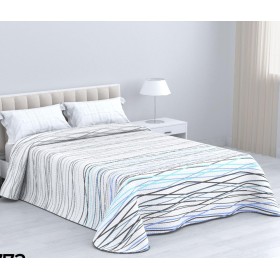 HM'S HOME'SECRET Colcha Bouti Estampada de 100% Microfibra Suave - Variedad de Diseños y Tamaños (Coral Gris, Cama 135cm)