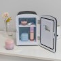Flamingueo Mini Nevera, 4 Litros, 12V/220V, Para Habitación, Cosméticos, Bebidas, Función Frío y Calor, Balda Extraíble