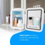 NK Mini Nevera Portátil, 4 Litros de Capacidad, Funcionamiento 12V-220V, Función Enfriamiento y Calentamiento, Para Cosméticos y