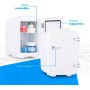 NK Mini Nevera Portátil, 4 Litros de Capacidad, Funcionamiento 12V-220V, Función Enfriamiento y Calentamiento, Para Cosméticos y
