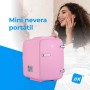 NK Mini Nevera Portátil, 4 Litros de Capacidad, Funcionamiento 12V-220V, Función Enfriamiento y Calentamiento, Para Cosméticos y