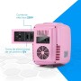 NK Mini Nevera Portátil, 4 Litros de Capacidad, Funcionamiento 12V-220V, Función Enfriamiento y Calentamiento, Para Cosméticos y