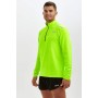 Time To Run Men's Lightweight Long Sleeve Mesh Neck Zip Thermal Running Gym Sweatshirt