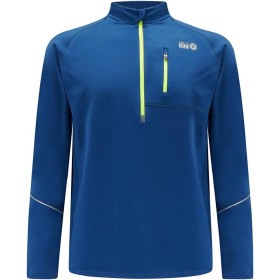 Time To Run Men's Thermal Running Shirt for Winter Long Sleeves, Pocket and Zipper on the Neck