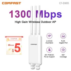 Comfast 1300Mbps punto de acceso al aire libre 2,4G y 5,8 GHz Gigabit 